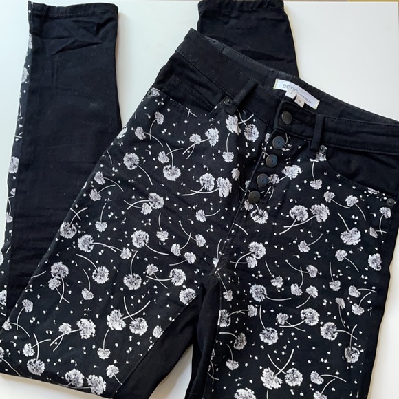 Cute Bcbgenerationhigh-rise Skinny Floral jean❌